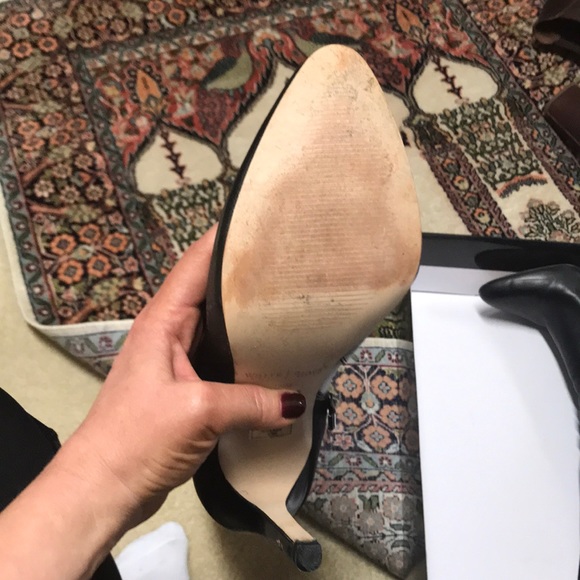 WHBM ADELAIDE Black high heel pointy toe boots - Picture 3 of 8